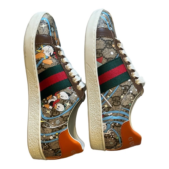 RARE Gucci Ace x Disney Huey Dewey Louie GG Logo Sneaker Shoes in Size 35 - Picture 3 of 16